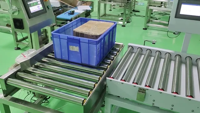 周转箱 21.8kg：动力滚筒秤实拍